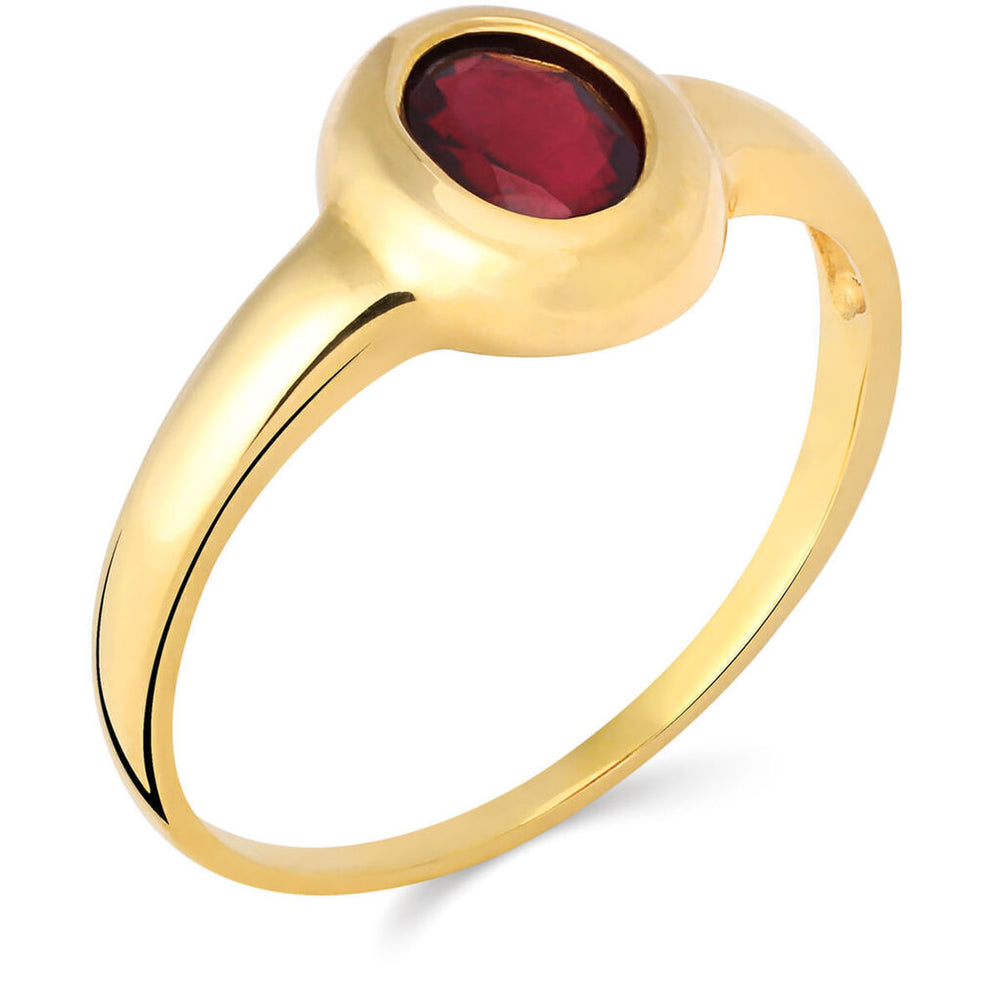 Anel em Ouro Amarelo 18k com Rubi