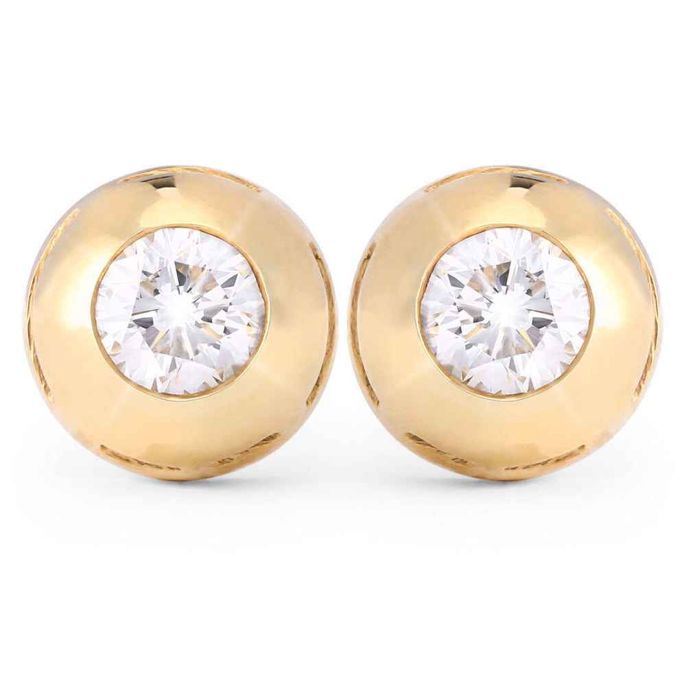 Par de Brinco em Ouro Amarelo de Diamante