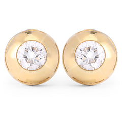 Par de Brinco em Ouro Amarelo de Diamante