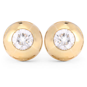Par de Brinco em Ouro Amarelo de Diamante
