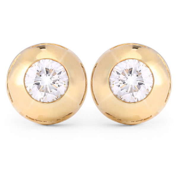 Par de Brinco em Ouro Amarelo de Diamante