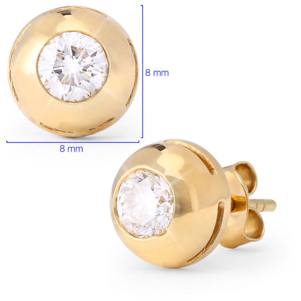 Par de Brinco em Ouro Amarelo de Diamante
