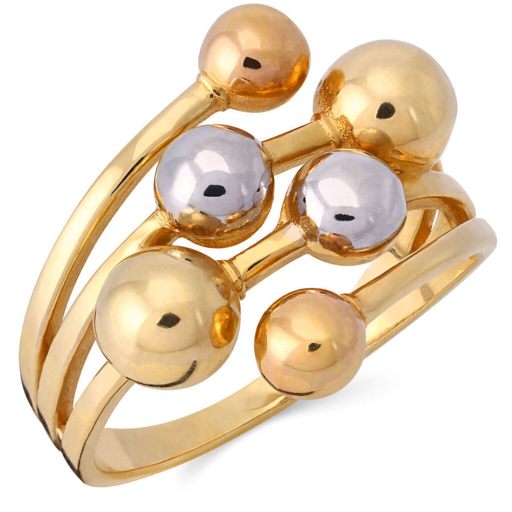 Anel em Ouro Três cores Bubble
