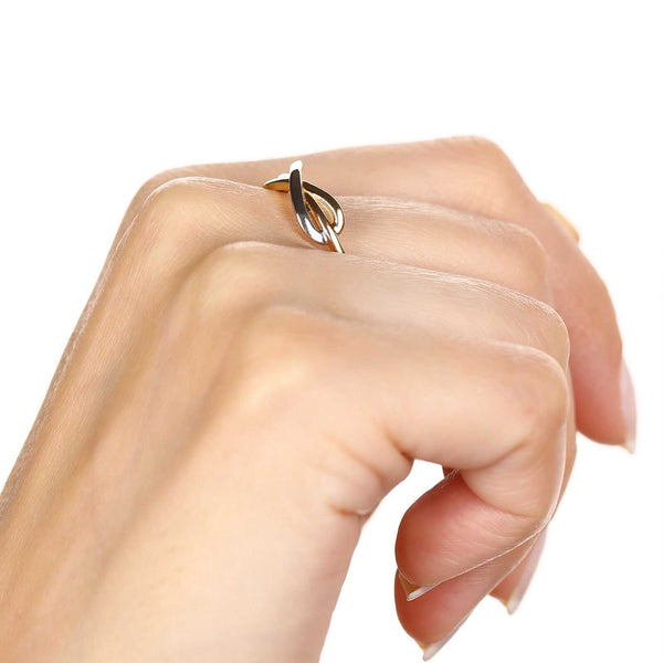 Anel em Ouro Amarelo 18k Infinito 2 Cores