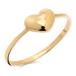 Anel Coração em Ouro Amarelo 18k