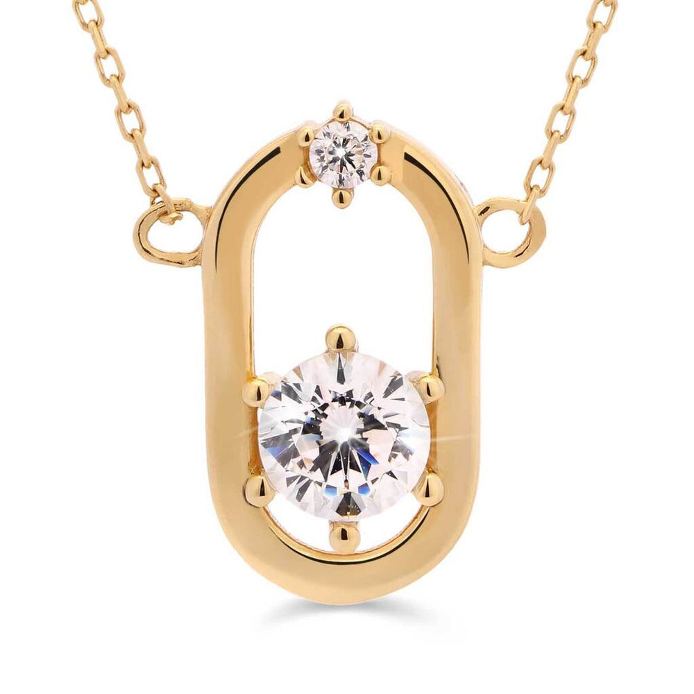 Pingente em Ouro Amarelo 18k com Zirconias