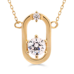 Pingente em Ouro Amarelo 18k com Zirconias