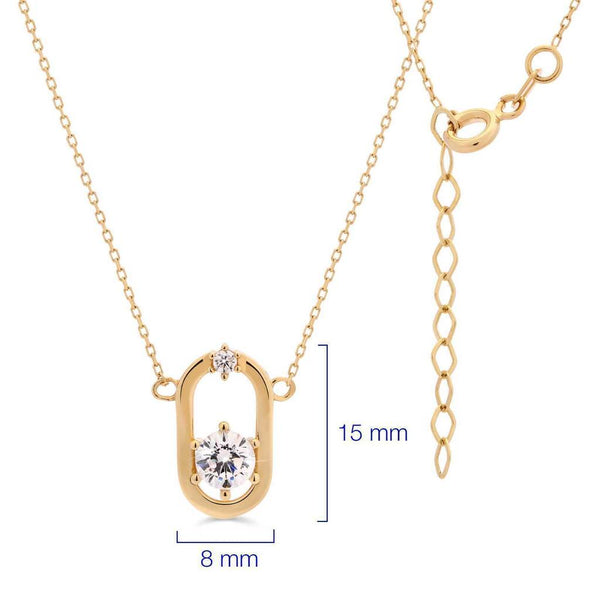 Pingente em Ouro Amarelo 18k com Zirconias