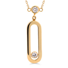 Pingente ouro Amarelo 18k com Zirconias