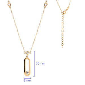 Pingente ouro Amarelo 18k com Zirconias