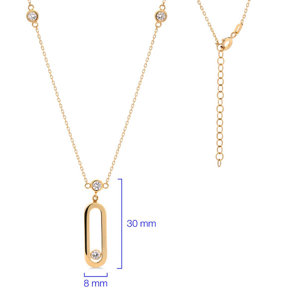 Pingente ouro Amarelo 18k com Zirconias