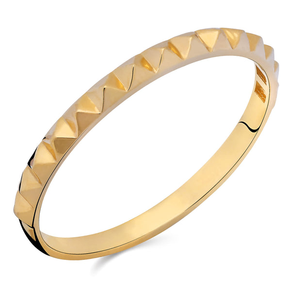 Meia Aliança Trabalhada Ouro Amarelo 18 k