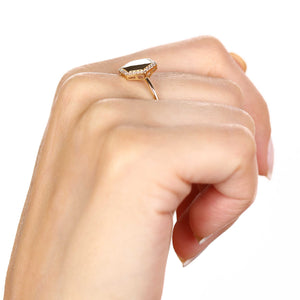 Anel em Ouro Amarelo 18k com Zircônias