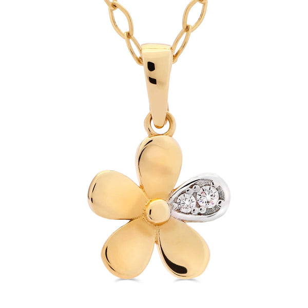 Pingente Florzinha em Ouro Amarelo 18k