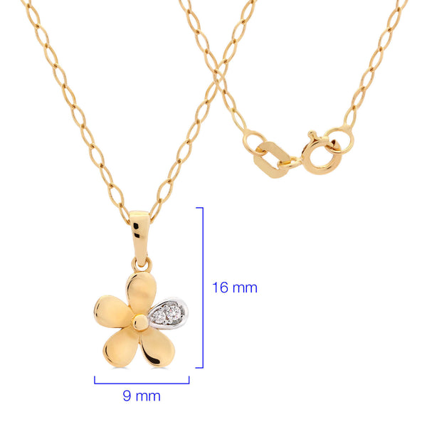 Pingente Florzinha em Ouro Amarelo 18k