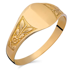 Anel de Ouro Plaquinha 18K