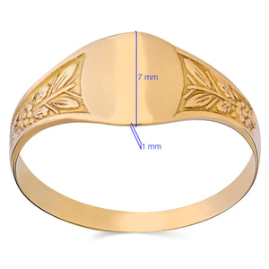 Anel de Ouro Plaquinha 18K