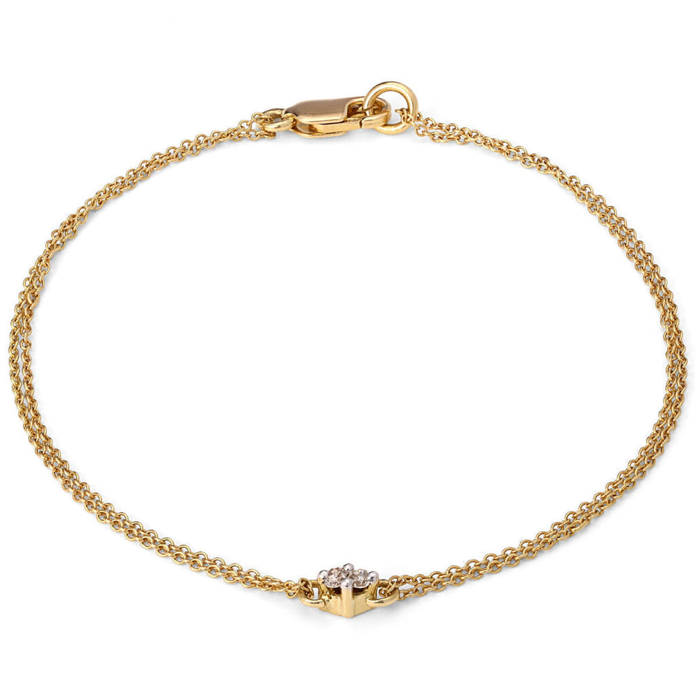 Pulseira em Ouro Amarelo 18k com Diamantes