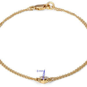 Pulseira em Ouro Amarelo 18k com Diamantes