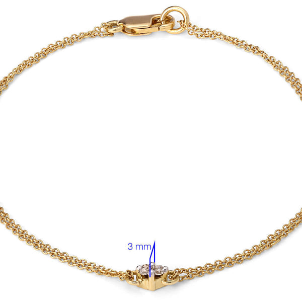 Pulseira em Ouro Amarelo 18k com Diamantes