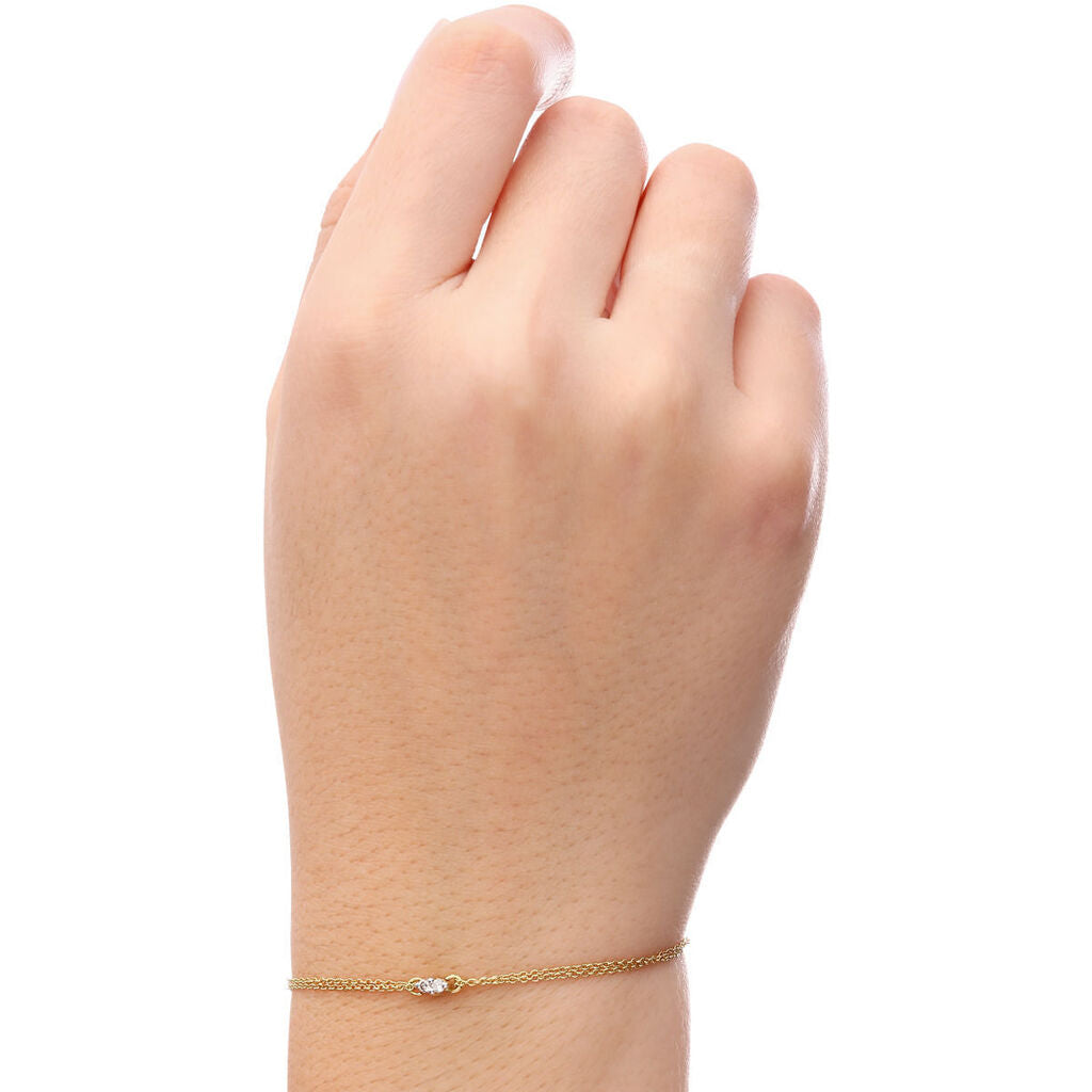Pulseira em Ouro Amarelo 18k com Diamantes