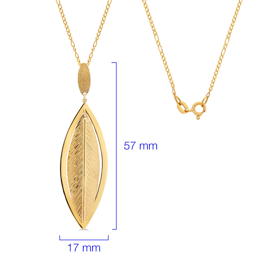 Pingente em Ouro Amarelo 18k Folha
