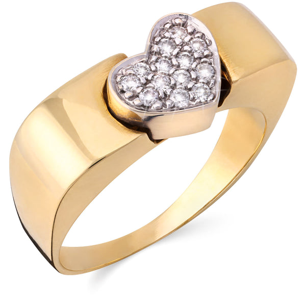 190629- Anel em Ouro Amarelo com Diamantes