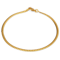 Pulseira de Ouro Amarelo Malha Serpente - 18 cm - Au Am 18k