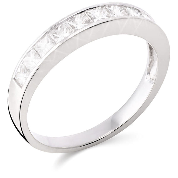 Anel em Ouro Branco 18k com  Diamantes