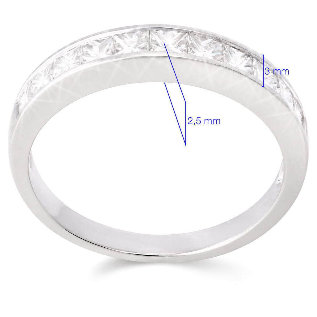 Anel em Ouro Branco 18k com  Diamantes