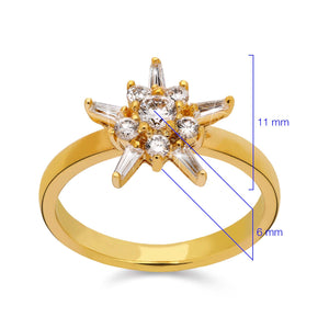 Anel, Par de Brinco e Pingente Estrelas em Prata com Zircônias Aprox. 5,4 cts