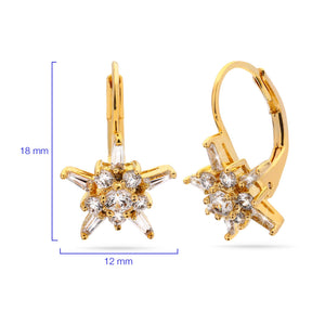Anel, Par de Brinco e Pingente Estrelas em Prata com Zircônias Aprox. 5,4 cts