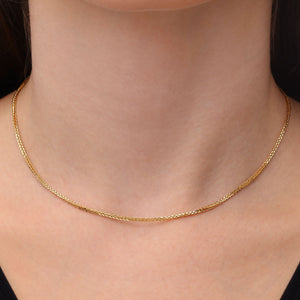Corrente de Ouro Amarelo Malha Italiana 40 cm - Au Am 18k