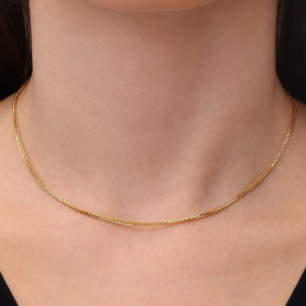 Corrente de Ouro Amarelo Malha Italiana 40 cm - Au Am 18k