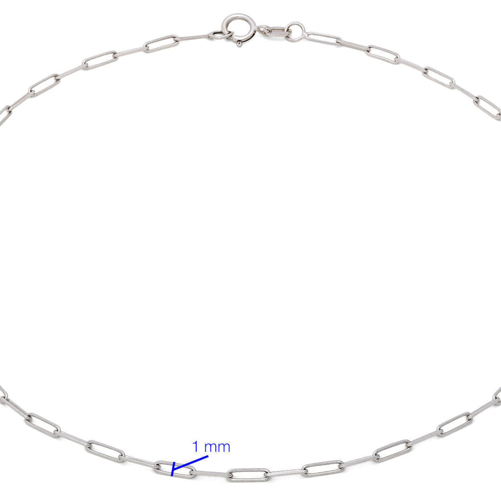 Tornozeleira Em Ouro Branco18k