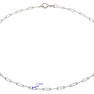Tornozeleira Em Ouro Branco18k