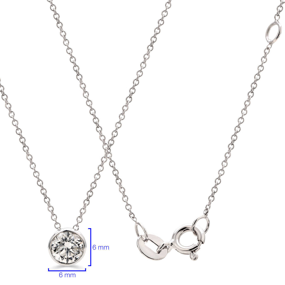 Pingente em Ouro Branco 18k com Diamante Aprox. 50 pts