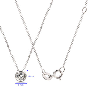 Pingente em Ouro Branco 18k com Diamante Aprox. 50 pts