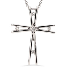 Pingente em Ouro 18k Cruz com Diamantes