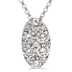 Pingente em Ouro Branco 18k com  Diamantes