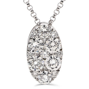 Pingente em Ouro Branco 18k com  Diamantes