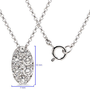 Pingente em Ouro Branco 18k com  Diamantes
