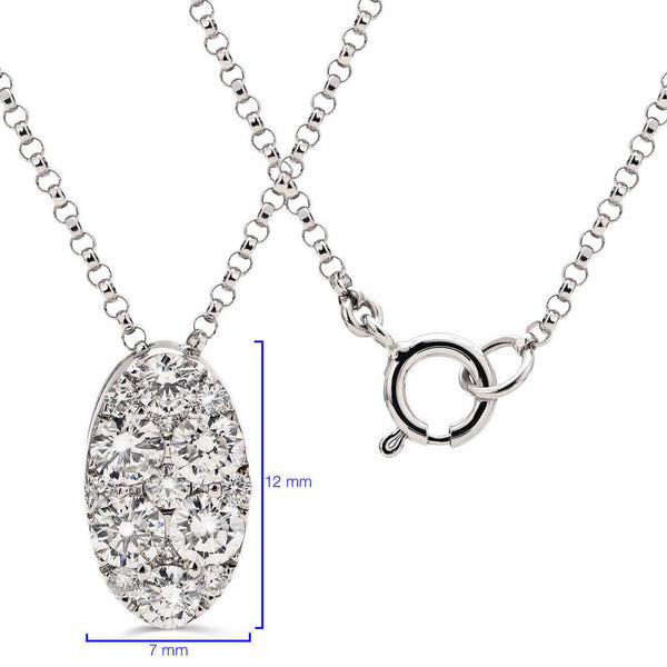 Pingente em Ouro Branco 18k com  Diamantes