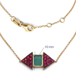 Pulseira em Ouro Amarelo 18k com Rubis e Agata