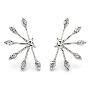 Par de Brinco em Ouro Branco 18k com Diamantes