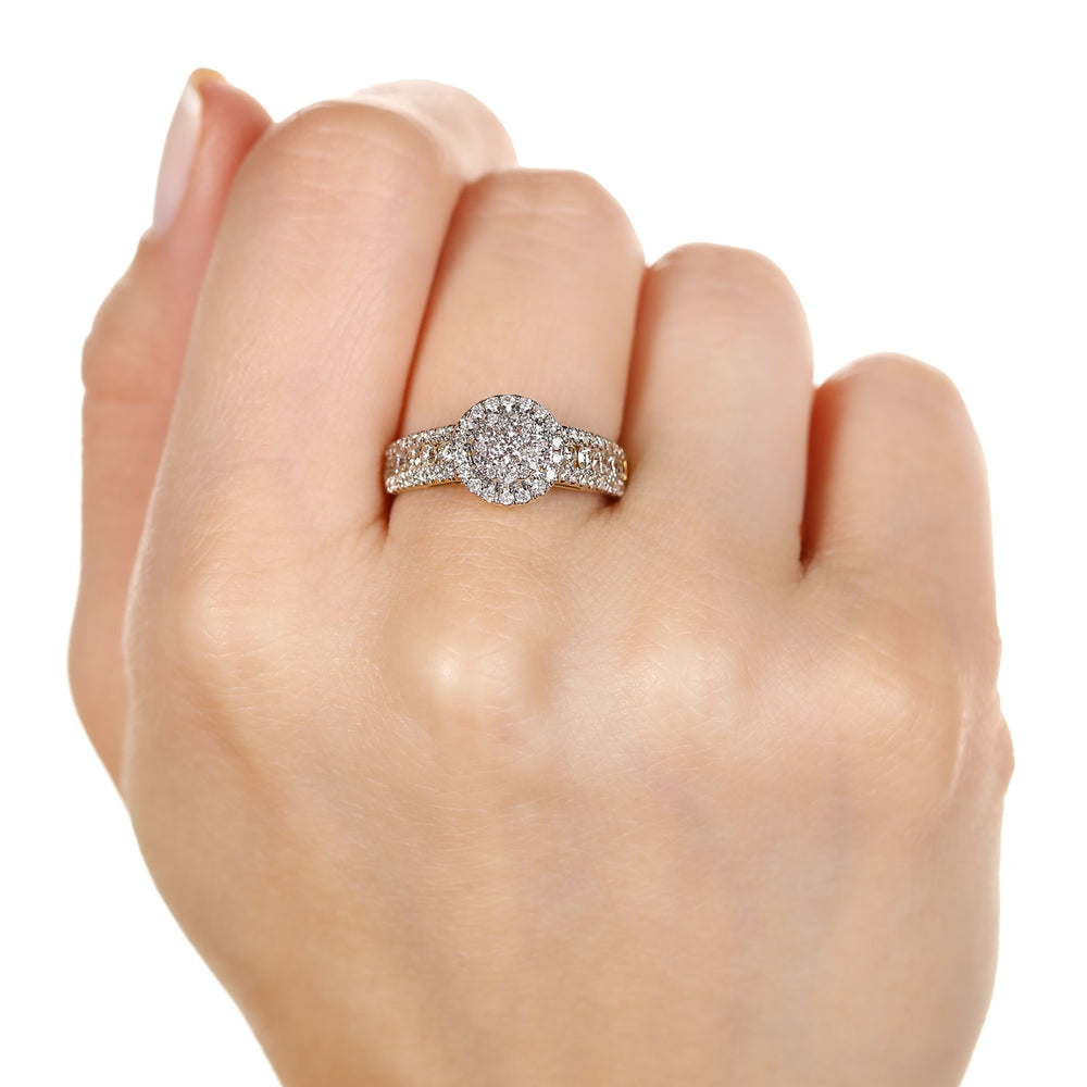Anel em Ouro Amarelo 18k Com Diamantes