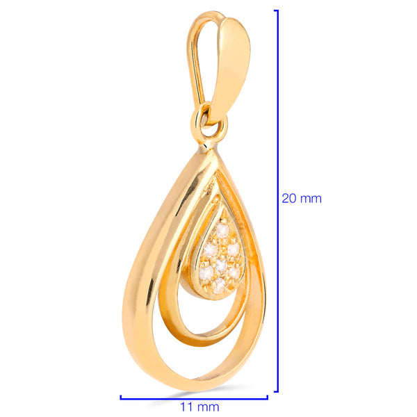 Pingente em Ouro Amarelo 18k com Diamantes