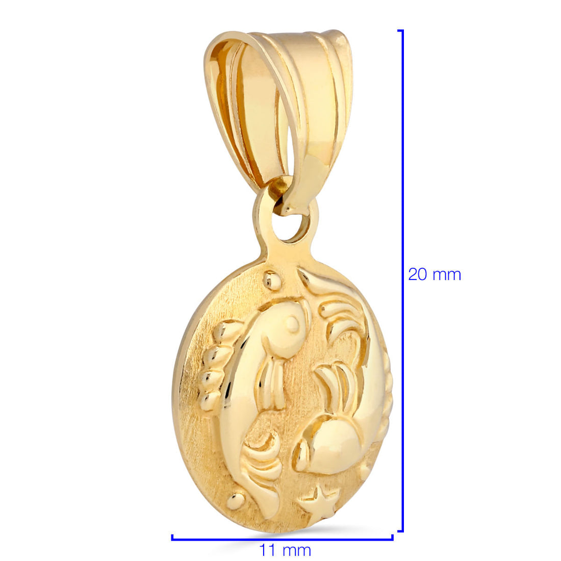 Pingente Em Ouro Amarelo 18k Peixes