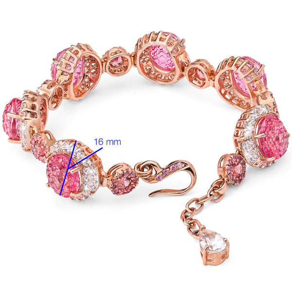 Pulseira Linha Premium em Prata 925 com Topazios e Safiras