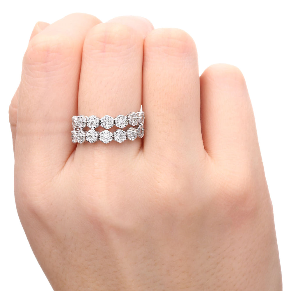 192669 - Aparador em Ouro Branco 18 k com Diamantes Aprox. 65 pts